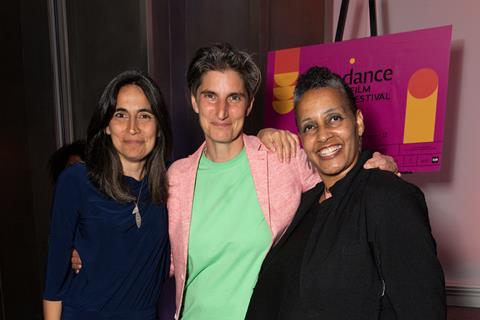 . Julia Bacha (Filmmaker), Jess Search (Doc Society), Tabitha Jackson (director Sundance Film Festival) 